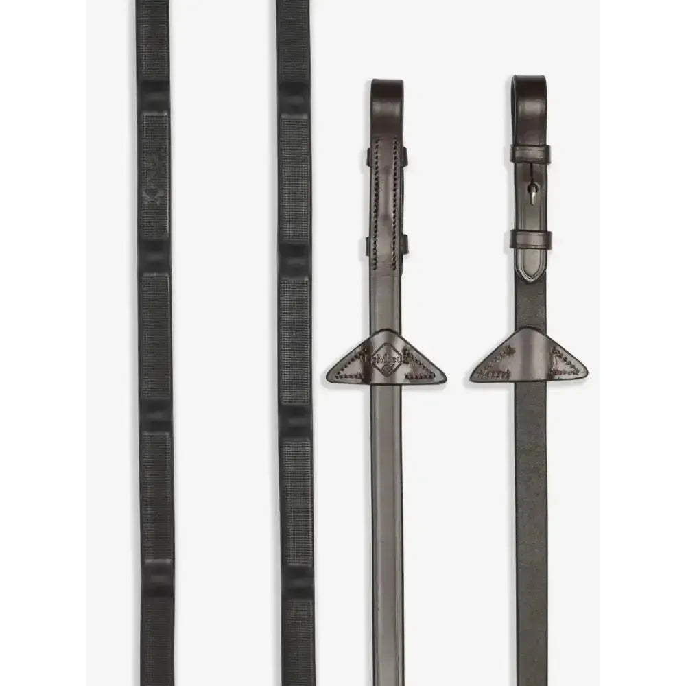 Lemieux Ergo Grip Rubber Reins Havana-Rubber Reins-Lemieux-Havana-Cob-Horsey Shopping