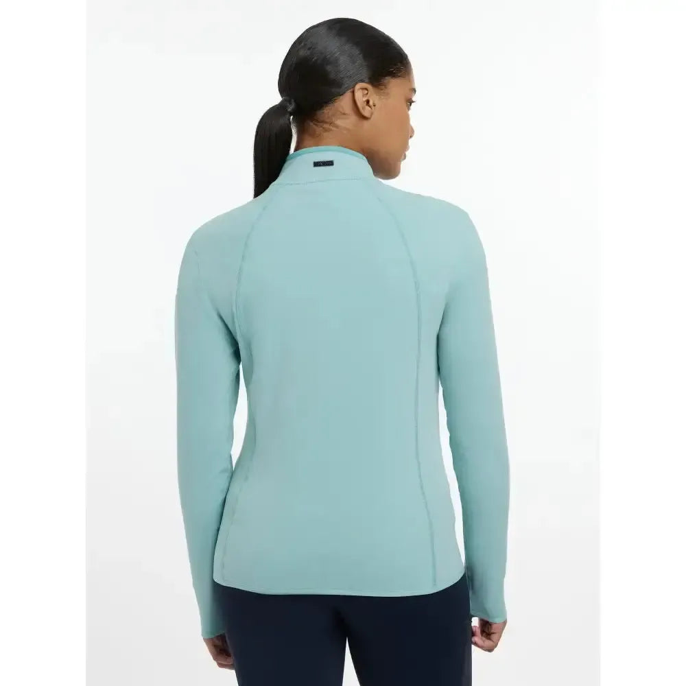 Lemieux Faye Fleece Zip Through Aqua-Fleece Tops-Lemieux-Aqua-UK 6-Horsey Shopping