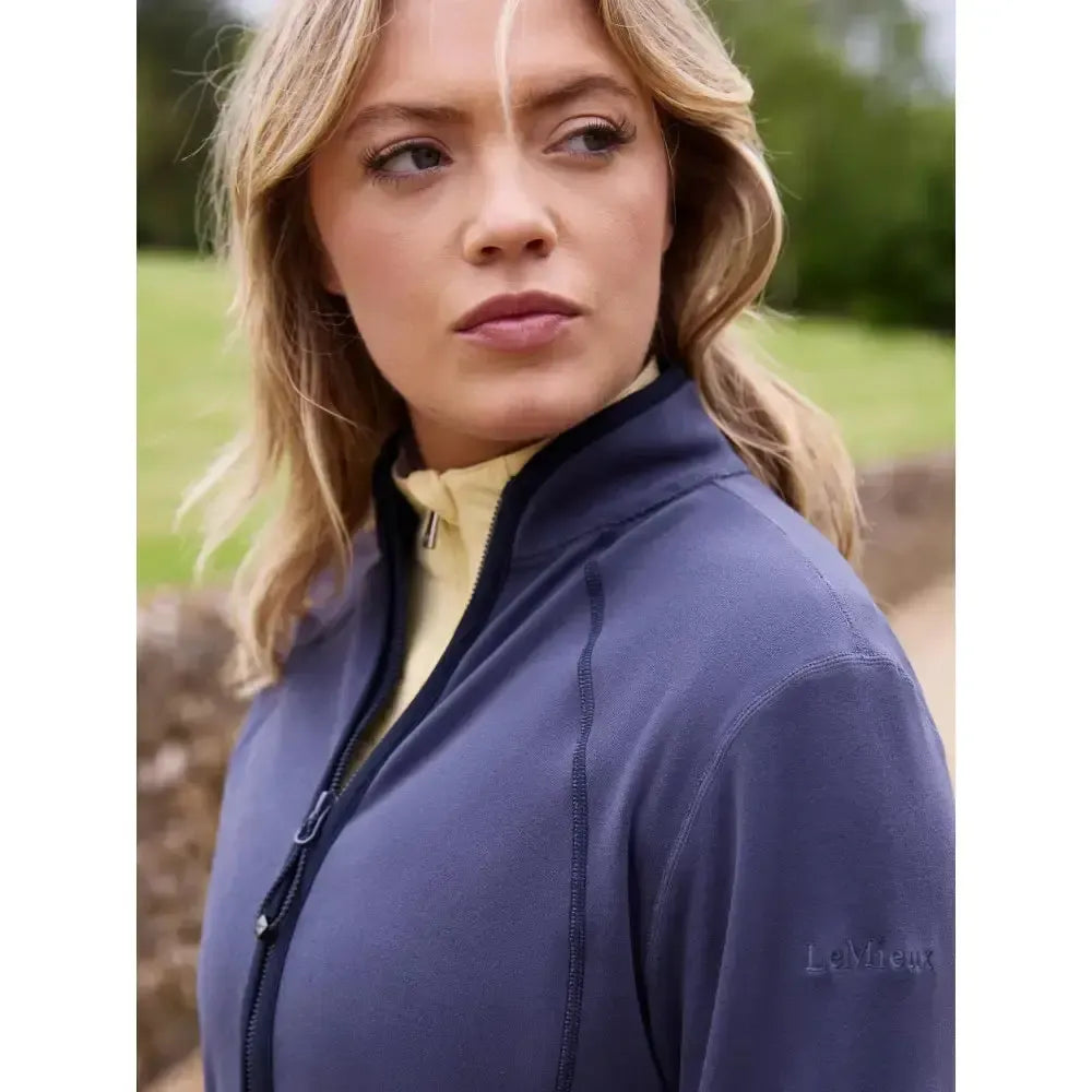 Lemieux Faye Fleece Zip Through Dusk Blue-Fleece Tops-Lemieux-Dusk Blue-UK 6-Horsey Shopping
