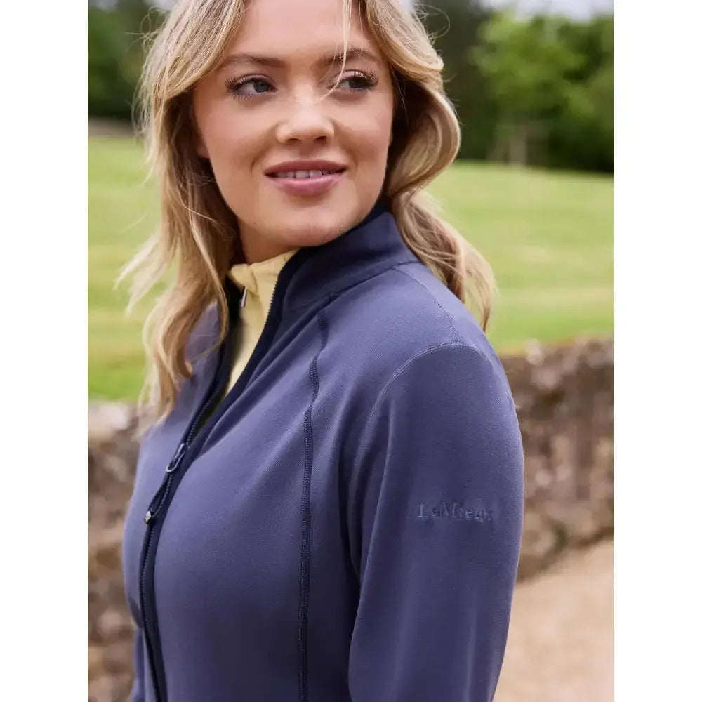 Lemieux Faye Fleece Zip Through Dusk Blue-Fleece Tops-Lemieux-Dusk Blue-UK 6-Horsey Shopping
