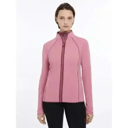 Lemieux Faye Fleece Zip Through Peony-Fleece Tops-Lemieux-Peony-UK 6-Horsey Shopping
