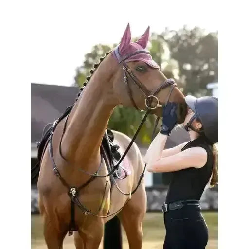 Lemieux Finesse Acoustic Fly Hood Rosewood-Horse Ear Bonnets-Lemieux-Rosewood-Medium-Horsey Shopping