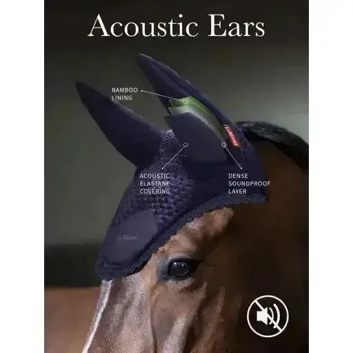 Lemieux Finesse Acoustic Fly Hood Stone-Horse Ear Bonnets-Lemieux-Stone-Medium-Horsey Shopping