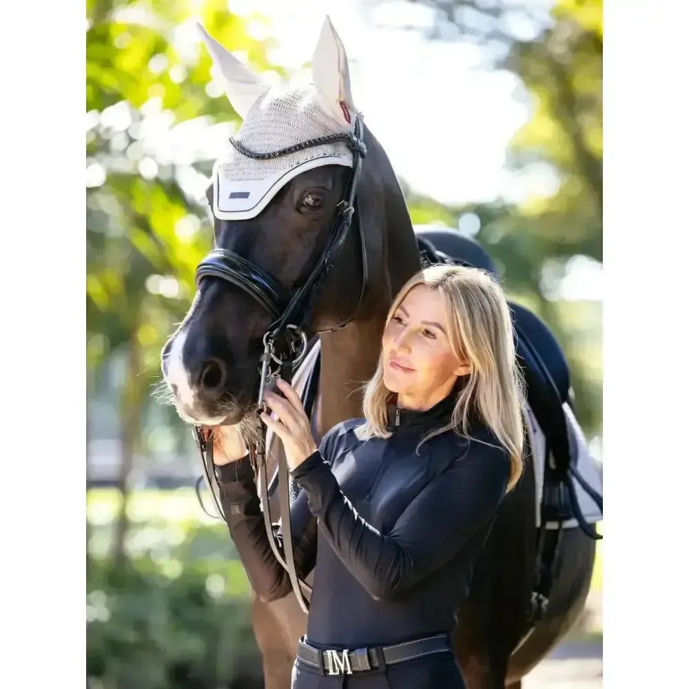 Lemieux Finesse Fly Hood Stone-Horse Ear Bonnets-Lemieux-Stone-Medium-Horsey Shopping
