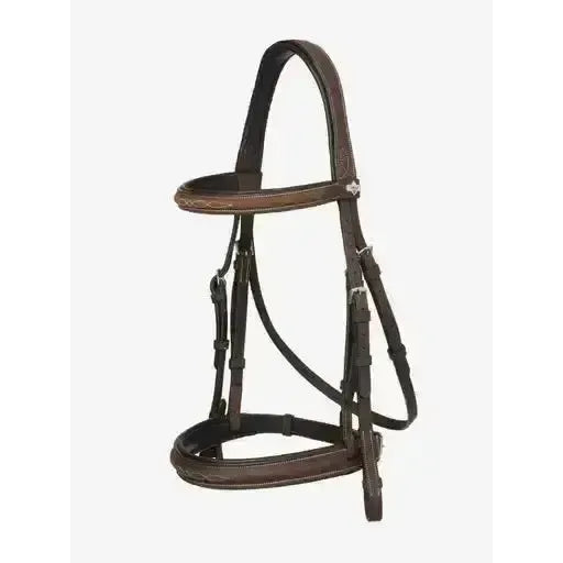 Lemieux Flat Hunter Bridle with Laced Reins Havana/Silver-Cavesson Bridle-Lemieux-Havana/Silver-Pony-Horsey Shopping