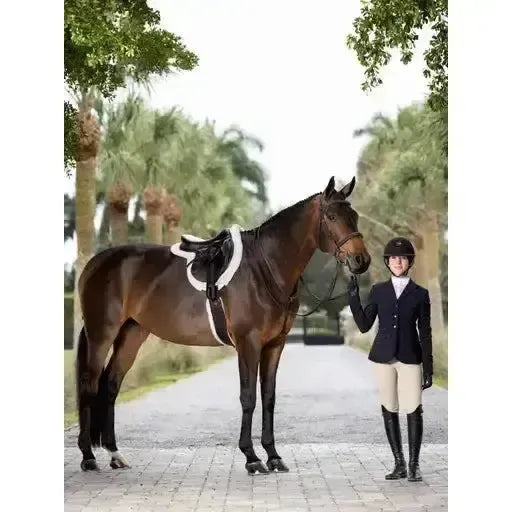 Lemieux Flat Hunter Bridle with Laced Reins Havana/Silver-Cavesson Bridle-Lemieux-Havana/Silver-Pony-Horsey Shopping