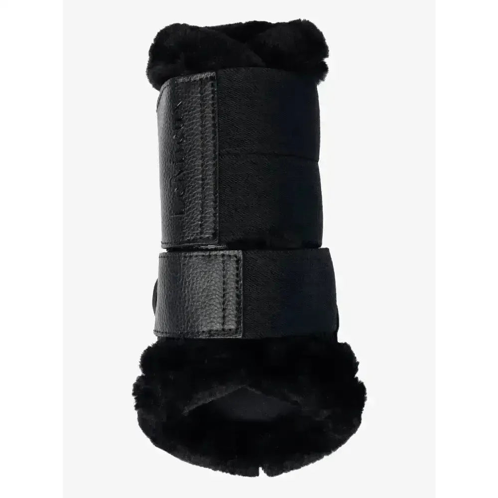 Lemieux Fleece Edged Mesh Brushing Boot Black-Brushing Boots-Lemieux-Black / Black-Medium-Horsey Shopping