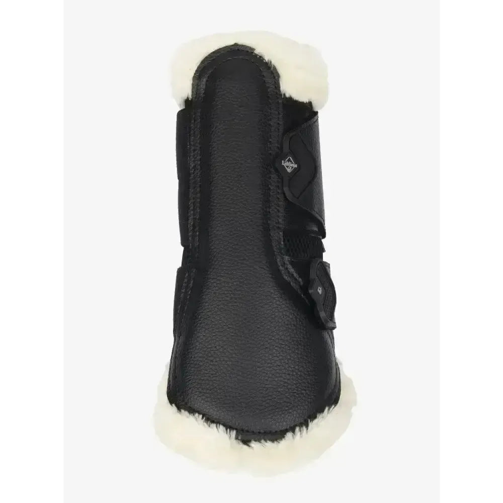 Lemieux Fleece Edged Mesh Brushing Boot Black / Natural-Brushing Boots-Lemieux-Black / Natural-Medium-Horsey Shopping
