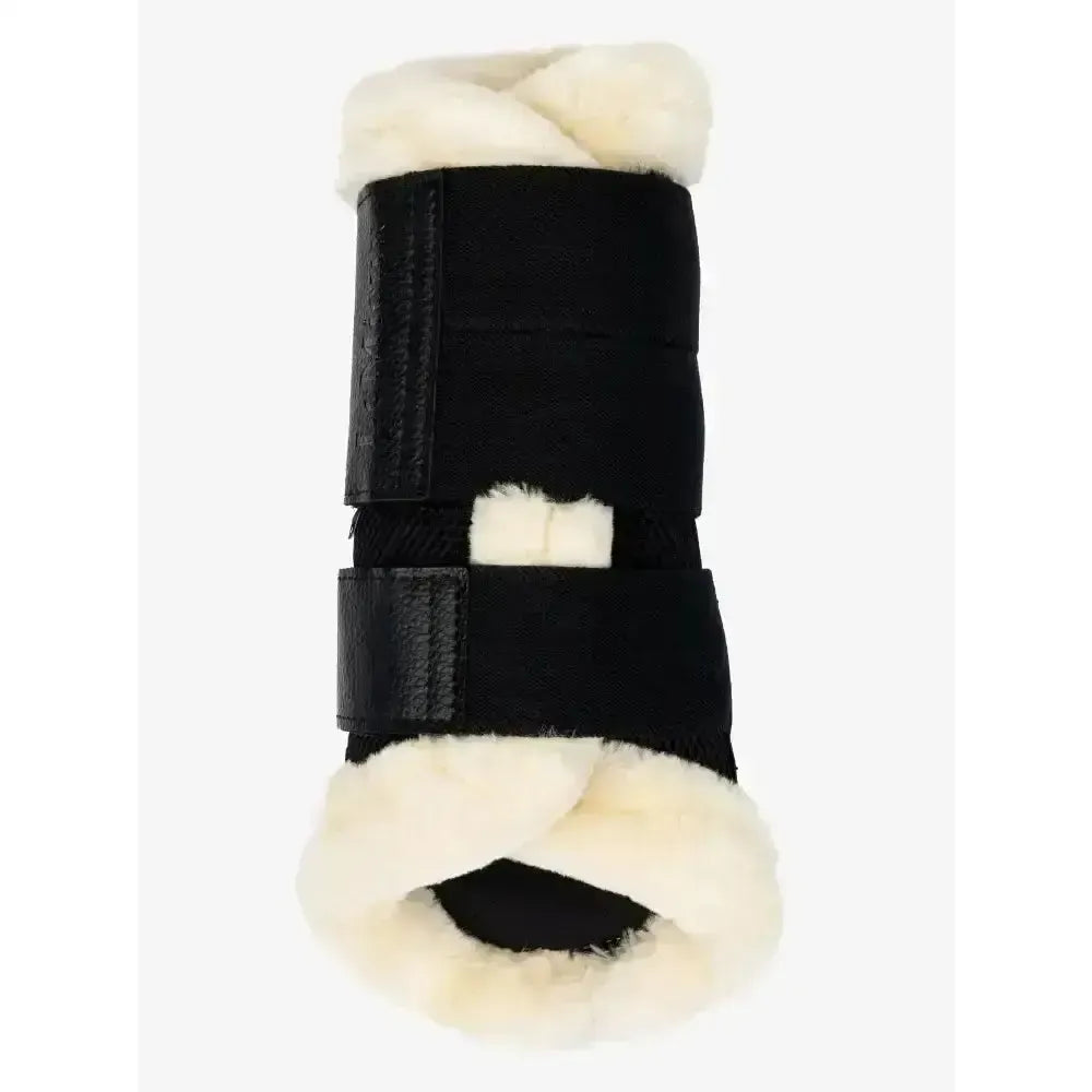 Lemieux Fleece Edged Mesh Brushing Boot Black / Natural-Brushing Boots-Lemieux-Black / Natural-Medium-Horsey Shopping