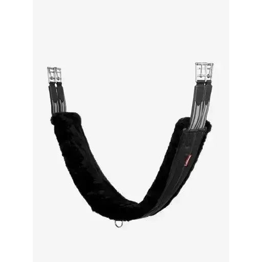 LeMieux Fleece Lined Anatomic Girth Black/Black 115cm Black Girths