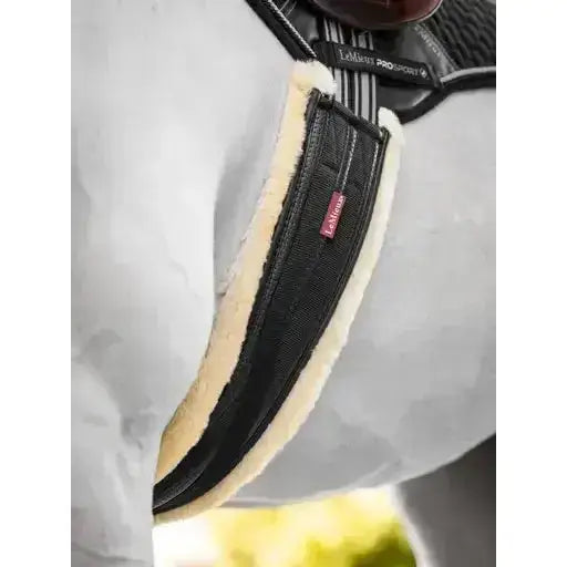 Lemieux Fleece Lined Anatomic Girth Black/Natural-Girths-Lemieux-115cm-Black/Natural-Horsey Shopping