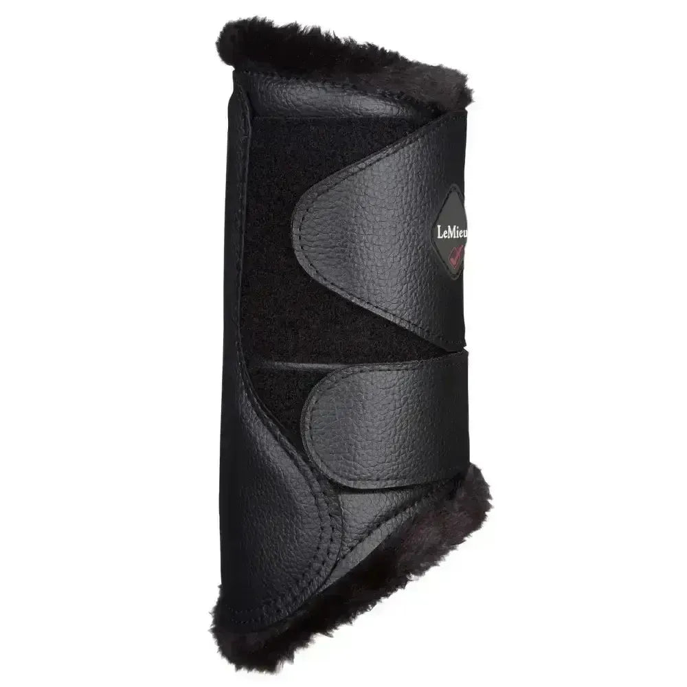 Lemieux Fleece Lined Brushing Boots Black-Brushing Boots-Lemieux-Large-Horsey Shopping