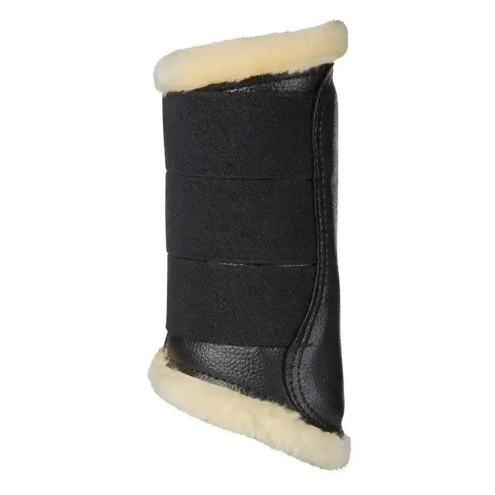 Lemieux Fleece Lined Brushing Boots Black Natural-Brushing Boots-Lemieux-Medium-Horsey Shopping