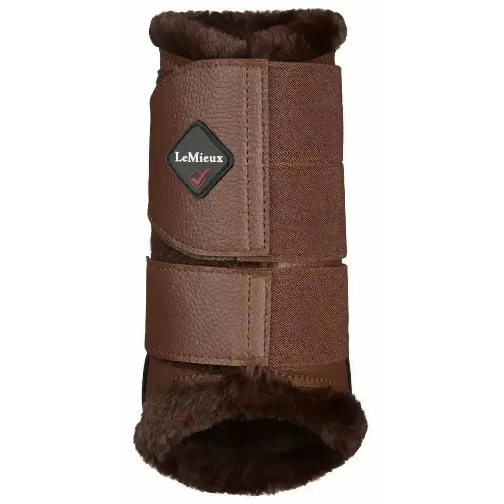 Lemieux Fleece Lined Brushing Boots Brown-Brushing Boots-Lemieux-Medium-Horsey Shopping