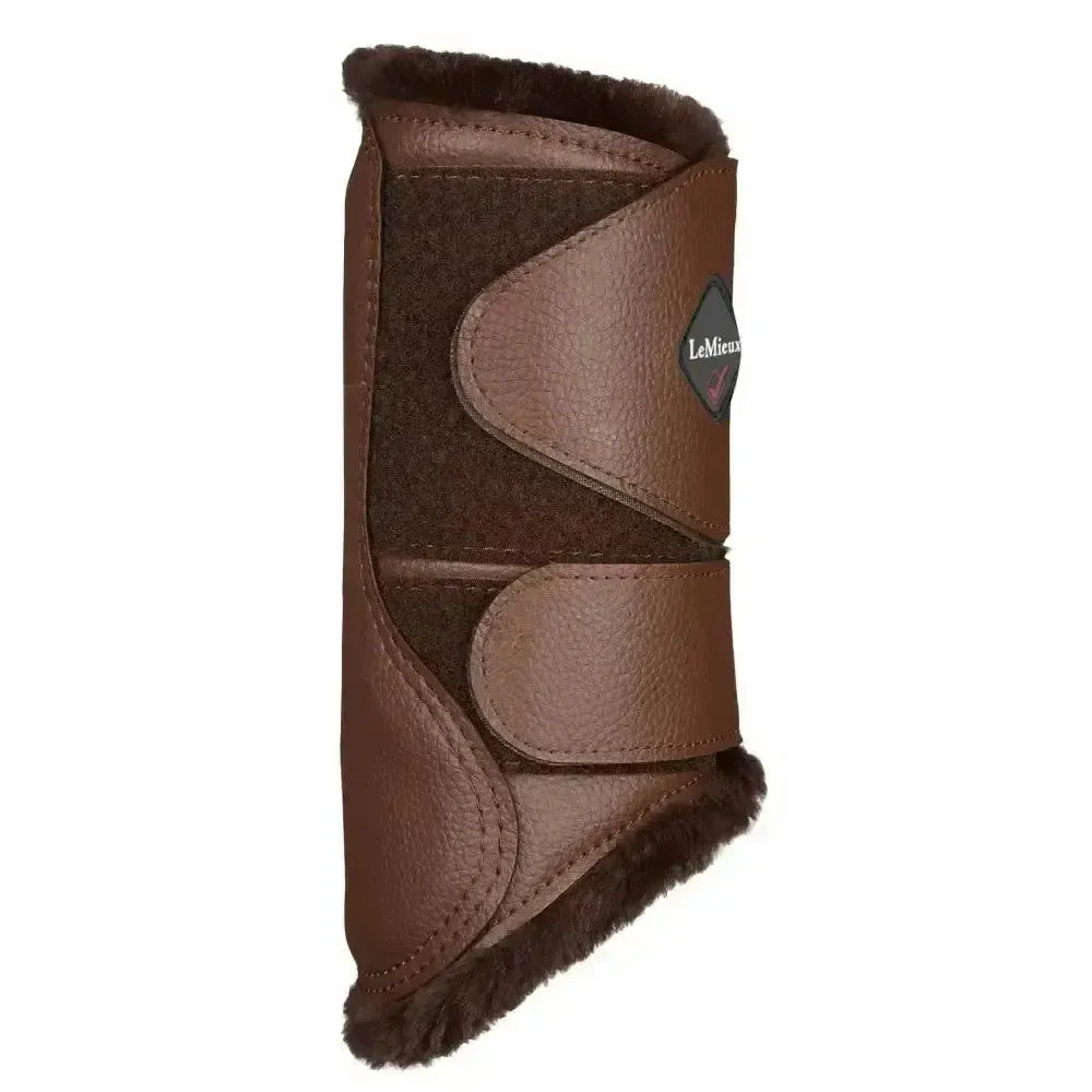 Lemieux Fleece Lined Brushing Boots Brown-Brushing Boots-Lemieux-Medium-Horsey Shopping