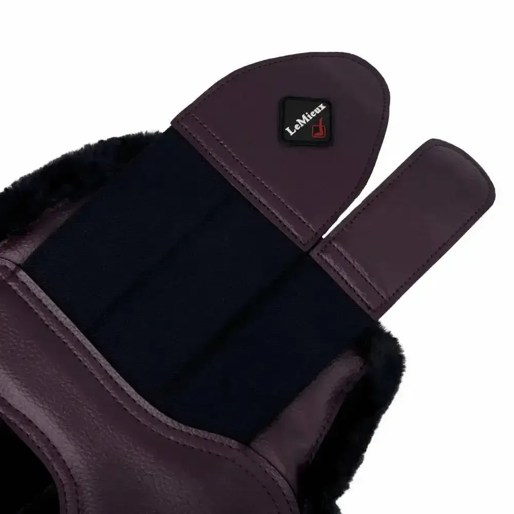 Lemieux Fleece Lined Brushing Boots Fig-Brushing Boots-Lemieux-X Large-Horsey Shopping