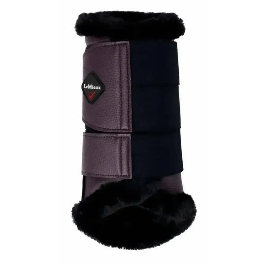 Lemieux Fleece Lined Brushing Boots Fig-Brushing Boots-Lemieux-X Large-Horsey Shopping