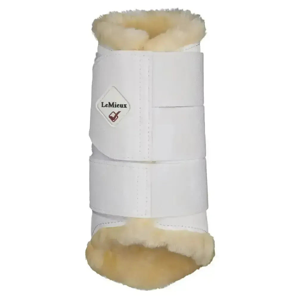 Lemieux Fleece Lined Brushing Boots White-Brushing Boots-Lemieux-Medium-Horsey Shopping