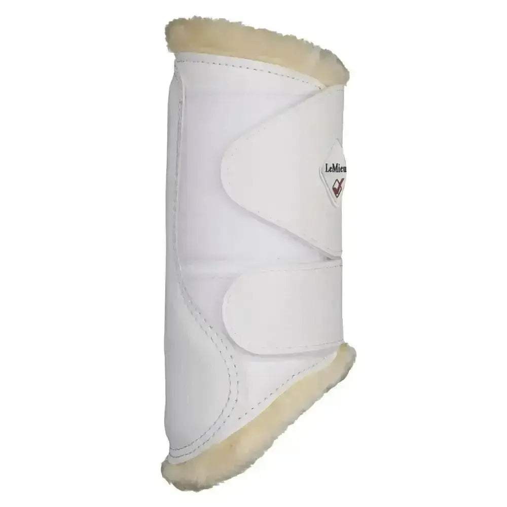 Lemieux Fleece Lined Brushing Boots White-Brushing Boots-Lemieux-Medium-Horsey Shopping