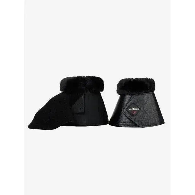 Lemieux Fleece WrapRound Over Reach Boots Black-Over Reach Boots-Lemieux-Medium-Black-Horsey Shopping