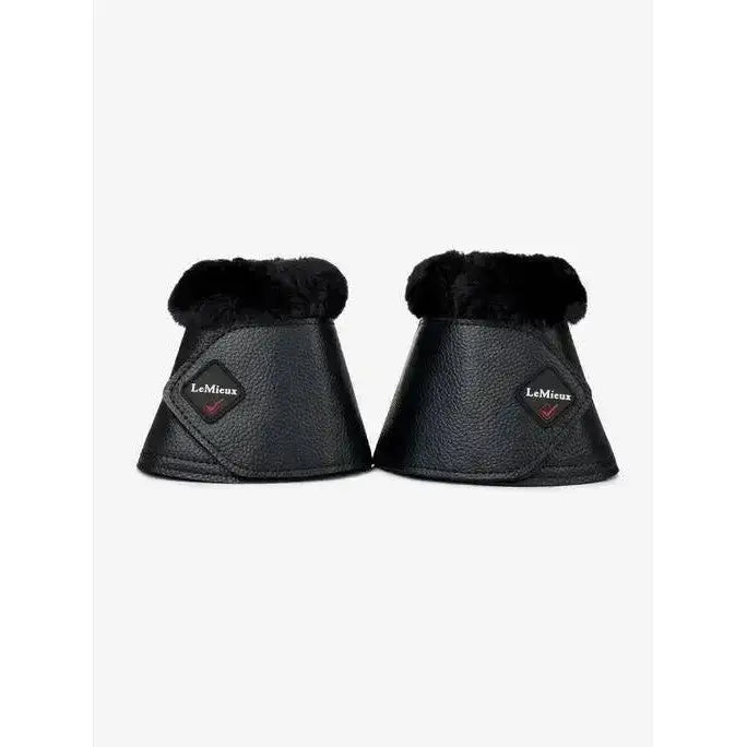 Lemieux Fleece WrapRound Over Reach Boots Black-Over Reach Boots-Lemieux-Medium-Black-Horsey Shopping