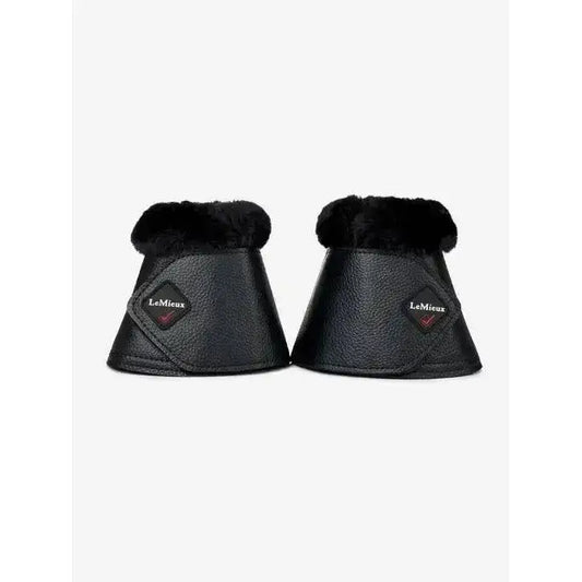 Lemieux Fleece WrapRound Over Reach Boots Black-Over Reach Boots-Lemieux-Medium-Black-Horsey Shopping