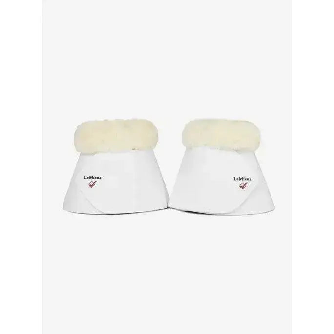Lemieux Fleece WrapRound Over Reach Boots White-Over Reach Boots-Lemieux-Medium-White-Horsey Shopping