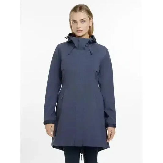 Lemieux Grace Long Rain Jacket Dusk Blue-Outdoor Coats & Jackets-Lemieux-Dusk Blue-UK 6-Horsey Shopping