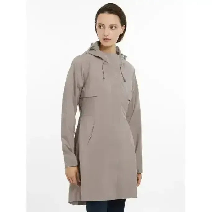 Lemieux Grace Long Rain Jacket Pecan-Outdoor Coats & Jackets-Lemieux-Pecan-UK 6-Horsey Shopping