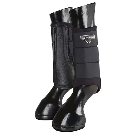 Lemieux Grafter Brushing Boots Black-Brushing Boots-Lemieux-Medium X Wide-Horsey Shopping