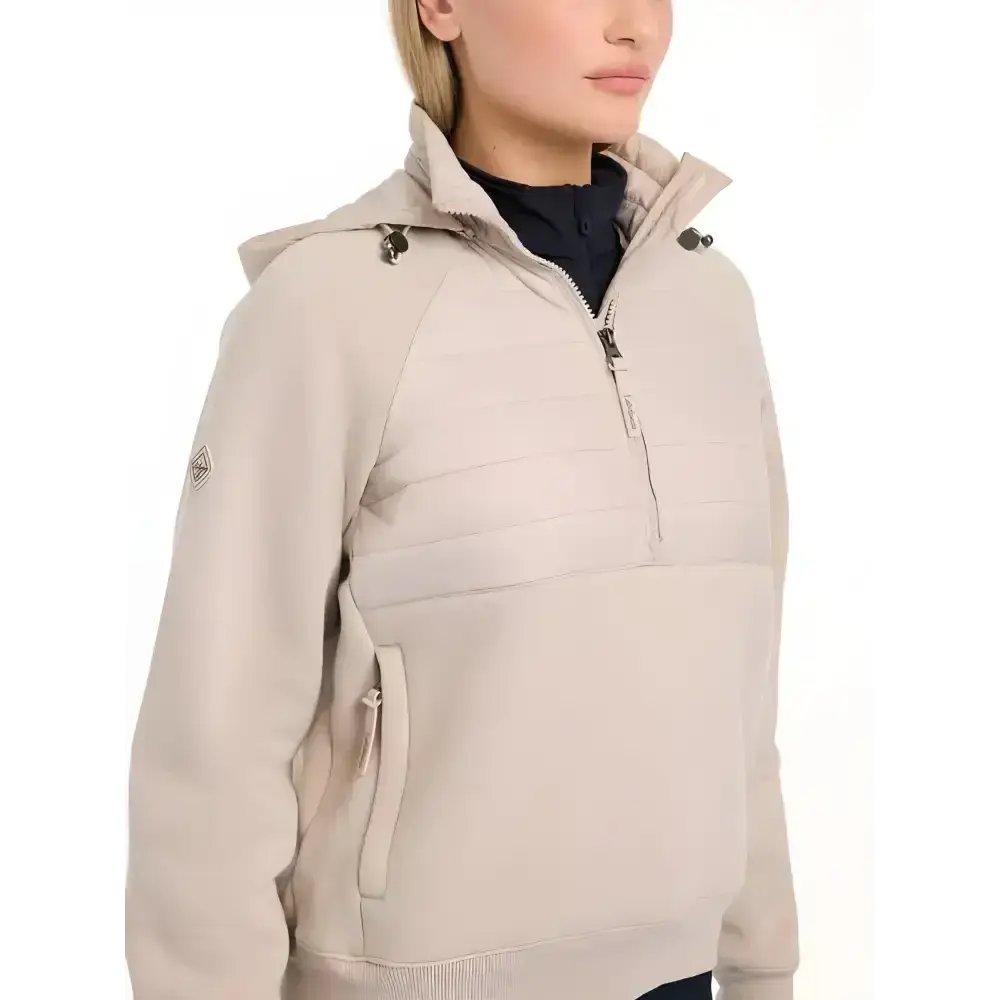 Lemieux Harley Hybrid Hoodie Stone-Hoodies-Lemieux-UK 10-Stone-Horsey Shopping