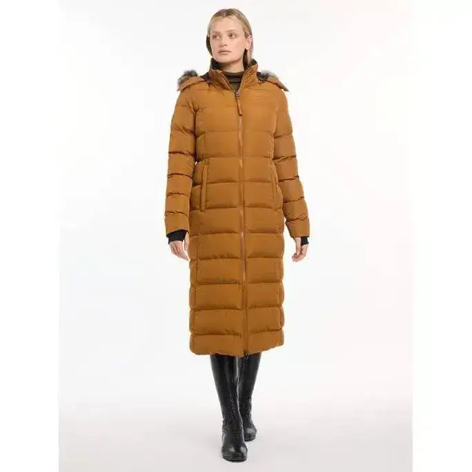Lemieux Harper Longline Puffer Coat Ginger-Puffer Jackets-Lemieux-UK 6-Ginger-Horsey Shopping