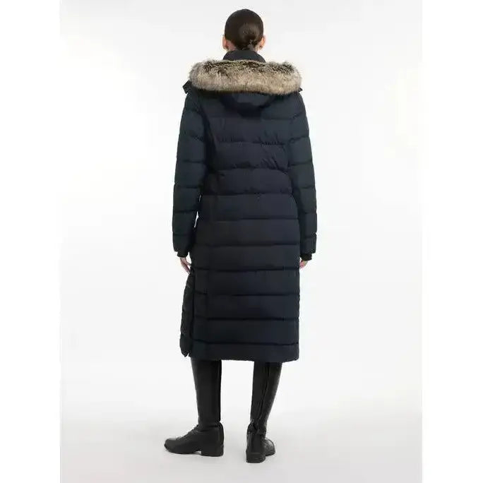Lemieux Harper Longline Puffer Coat Navy-Puffer Jackets-Lemieux-UK 6-Navy-Horsey Shopping