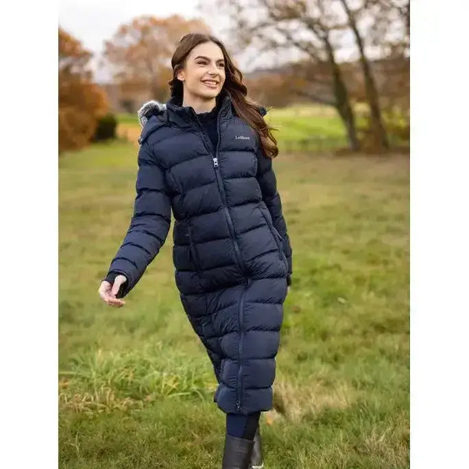 Lemieux Harper Longline Puffer Coat Navy-Puffer Jackets-Lemieux-UK 6-Navy-Horsey Shopping