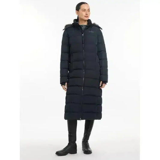 Lemieux Harper Longline Puffer Coat Navy UK 6 Navy Coats & Jackets