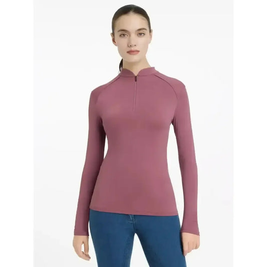Lemieux Heyden Lightweight Base Layer Rosewood-Base Layers-Lemieux-Rosewood-UK 6-Horsey Shopping