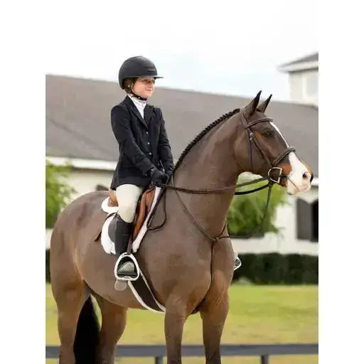 Lemieux Hunter Standing Martingale Havana/Silver-Martingales-Lemieux-Pony-Havana/Silver-Horsey Shopping