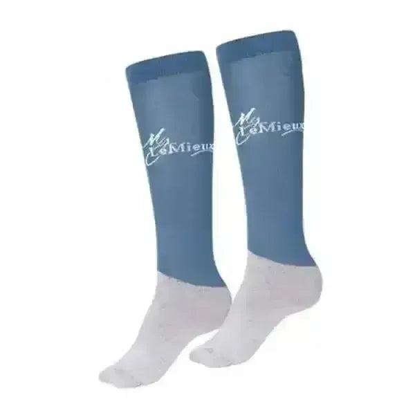 Lemieux Ice Blue Competition Socks Twin Pack-Riding Socks-Lemieux-Small (35-38/ 3-5)-Horsey Shopping