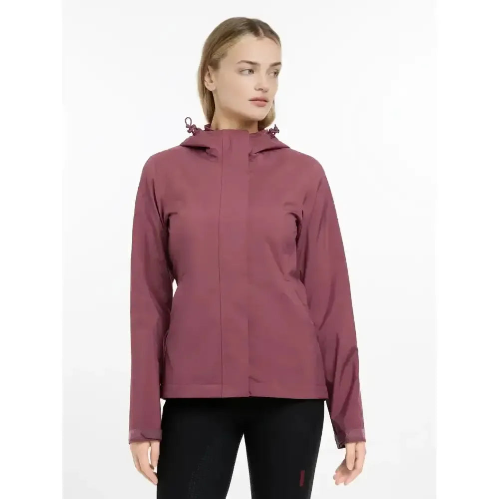 Lemieux Isla Short Waterproof Jacket Rosewood-Outdoor Coats & Jackets-Lemieux-Rosewood-UK 6-Horsey Shopping