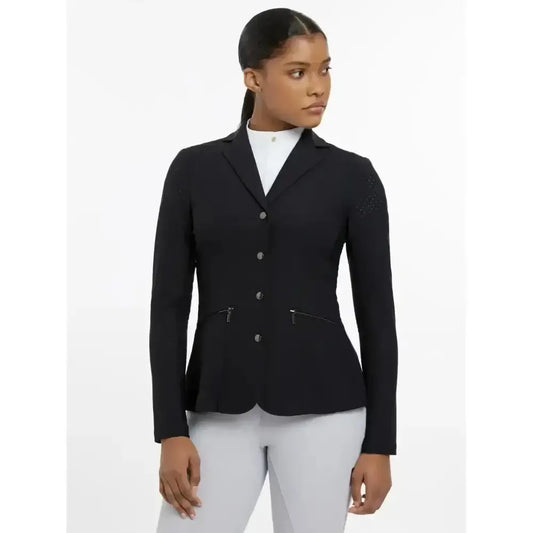 Lemieux Jessica Mesh Show Jacket Black-Show Jackets-Lemieux-Black-UK 6-Horsey Shopping