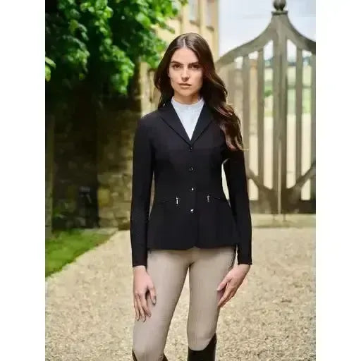 Lemieux Jessica Mesh Show Jacket Black-Show Jackets-Lemieux-Black-UK 6-Horsey Shopping