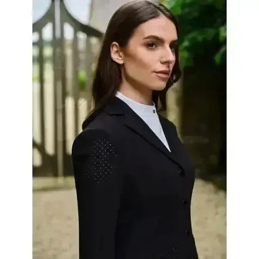 Lemieux Jessica Mesh Show Jacket Black-Show Jackets-Lemieux-Black-UK 6-Horsey Shopping