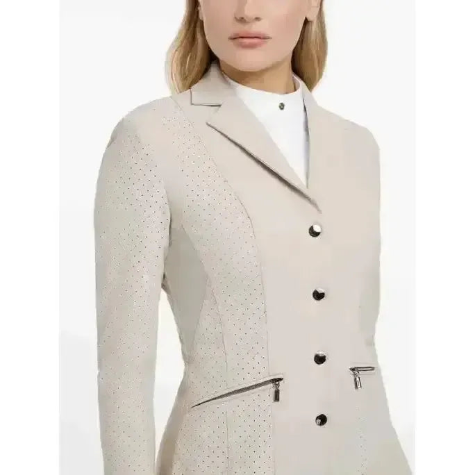 Lemieux Jessica Mesh Show Jacket Stone-Show Jackets-Lemieux-Stone-UK 6-Horsey Shopping