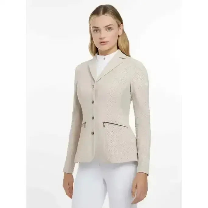 Lemieux Jessica Mesh Show Jacket Stone-Show Jackets-Lemieux-Stone-UK 6-Horsey Shopping