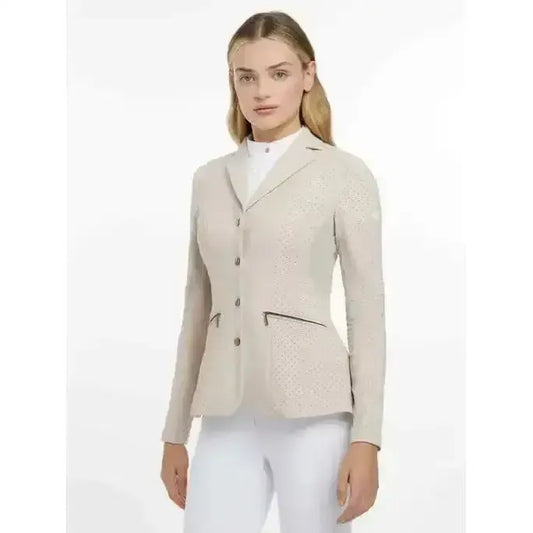 Lemieux Jessica Mesh Show Jacket Stone-Show Jackets-Lemieux-Stone-UK 6-Horsey Shopping