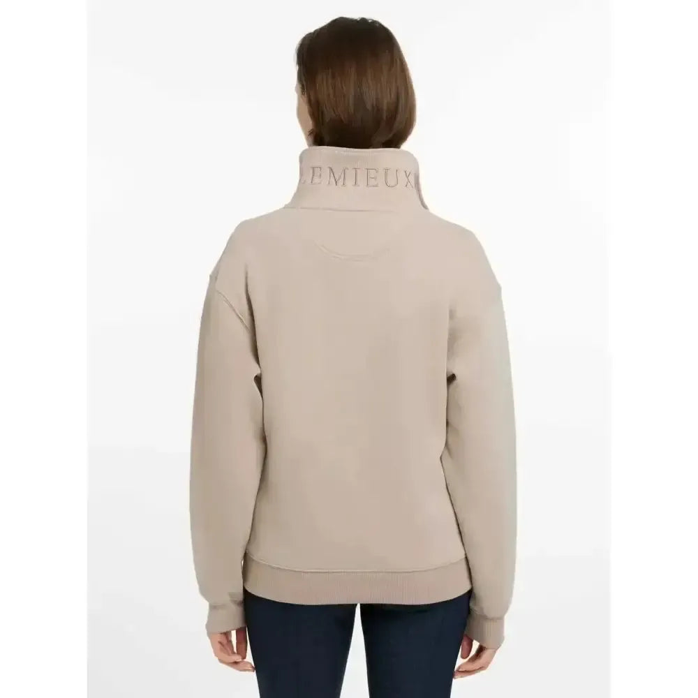 Lemieux Keira Quarter Neck Sweat Almond-Jumpers-Lemieux-Almond-UK 6-Horsey Shopping