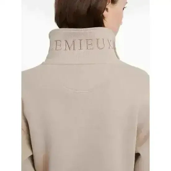 Lemieux Keira Quarter Neck Sweat Almond-Jumpers-Lemieux-Almond-UK 6-Horsey Shopping
