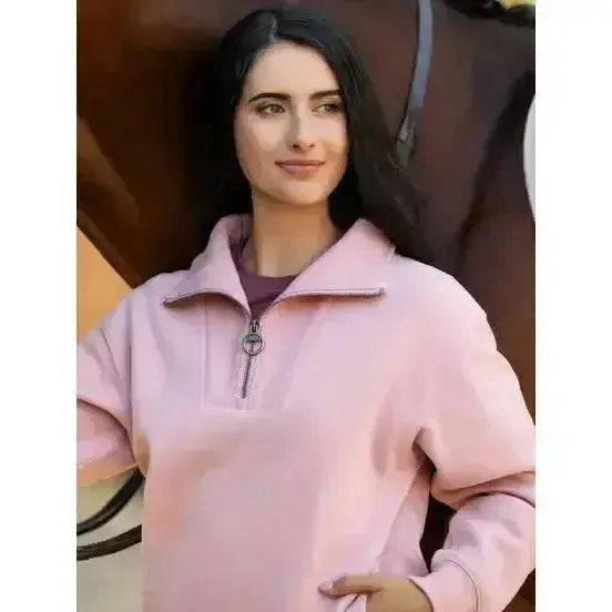 Lemieux Keira Quarter Neck Sweat Blossom-Jumpers-Lemieux-Blossom-UK 6-Horsey Shopping