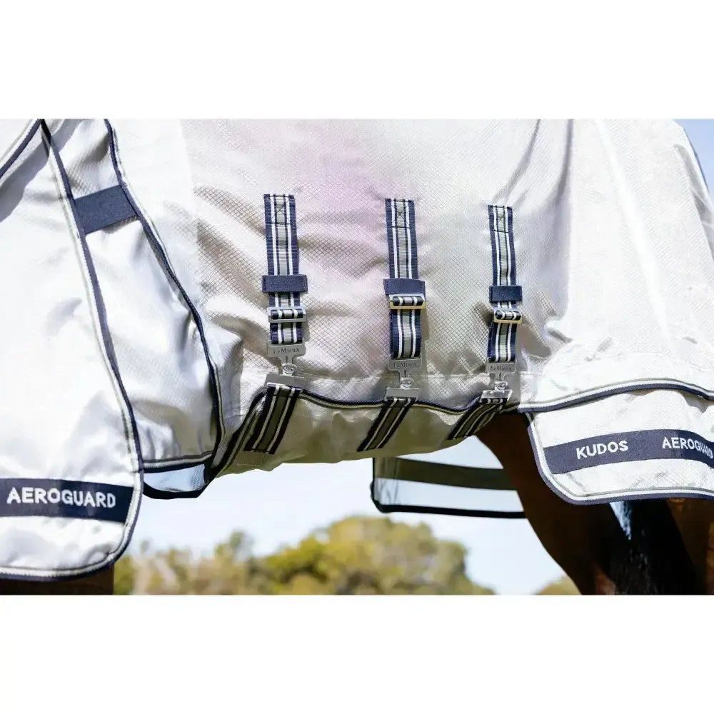 Lemieux Kudos AeroGuard Fly Rug Silver-Fly Rugs-Lemieux-Silver-4'9"-Horsey Shopping