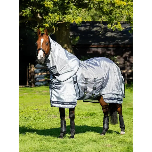 Lemieux Kudos AeroGuard Fly Rug Silver-Fly Rugs-Lemieux-Silver-4'9"-Horsey Shopping